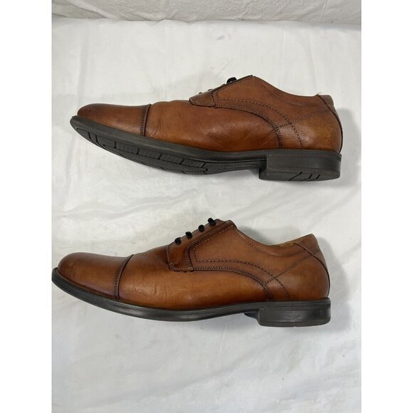 Florsheim Men's Center Cap Toe Oxfords Cognac Size 12 D - Picture 4 of 14